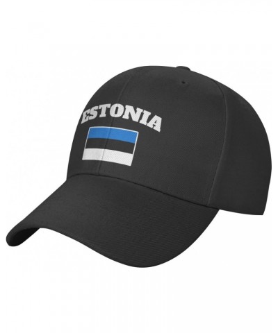 Baseball Cap Estonian Esthonian Estonia Flag Sports Outdoor Fashion Hat Breathable for Men Women Black $11.23 Baseball Caps