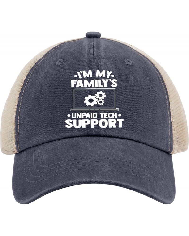 L'm My Family's Unpaid Tech Support Caps Fish Hat AllBlack Womens Hat Gifts for Men Baseball Caps Purplish Blue04 $11.99 Sun ...