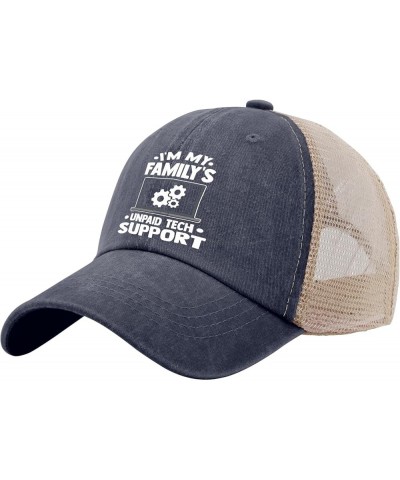 L'm My Family's Unpaid Tech Support Caps Fish Hat AllBlack Womens Hat Gifts for Men Baseball Caps Purplish Blue04 $11.99 Sun ...