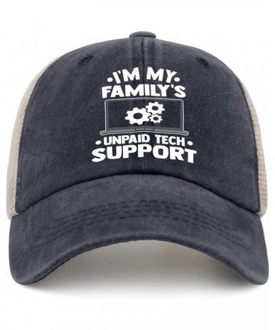 L'm My Family's Unpaid Tech Support Caps Fish Hat AllBlack Womens Hat Gifts for Men Baseball Caps Purplish Blue04 $11.99 Sun ...