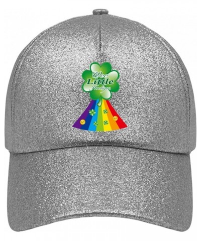 Cowboy hat Men St Patricks Day Wee Little hooligann Cowgirl Hats Women Cute hat Gifts for Boyfriends Workout Cap Silver Color...