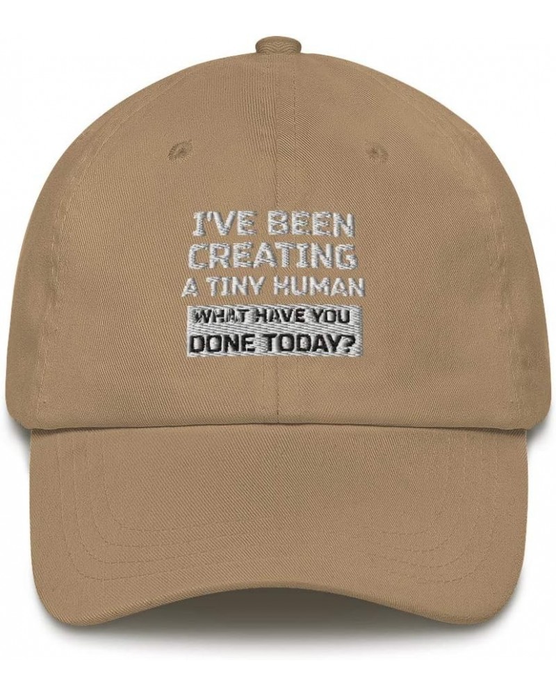 Funny Pregnancy Announcement Gift Embroidered Dad Hat Baseball Cap Cotton Adjustable New Mom Gift New Dad Khaki $20.56 Baseba...