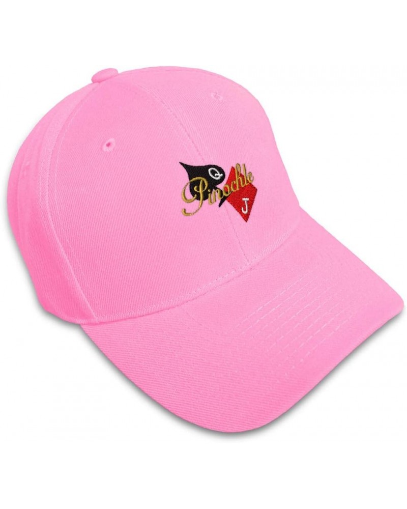 Baseball Cap Game Cards Spade Pinochle Embroidery Hobbies Hats for Men & Women Soft Pink Design Only $13.23 Baseball Caps