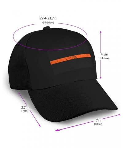 Thin Orange Line Flag Texture Effect Baseball Cap Women Men Hat Outdoor Leisure Sun Hat Adjustable Truck Driver Baseball Caps...