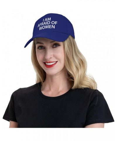 I Am Afraid of Women Hat Classic Dad Hat Funny Adjustable Trucker Baseball Cap Blue $9.53 Baseball Caps