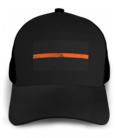 Thin Orange Line Flag Texture Effect Baseball Cap Women Men Hat Outdoor Leisure Sun Hat Adjustable Truck Driver Baseball Caps...