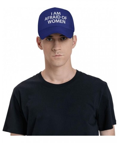 I Am Afraid of Women Hat Classic Dad Hat Funny Adjustable Trucker Baseball Cap Blue $9.53 Baseball Caps