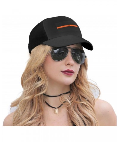 Thin Orange Line Flag Texture Effect Baseball Cap Women Men Hat Outdoor Leisure Sun Hat Adjustable Truck Driver Baseball Caps...