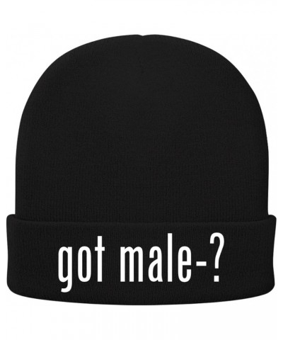 got Male-? - Soft Adult Beanie Cap Black $12.96 Skullies & Beanies