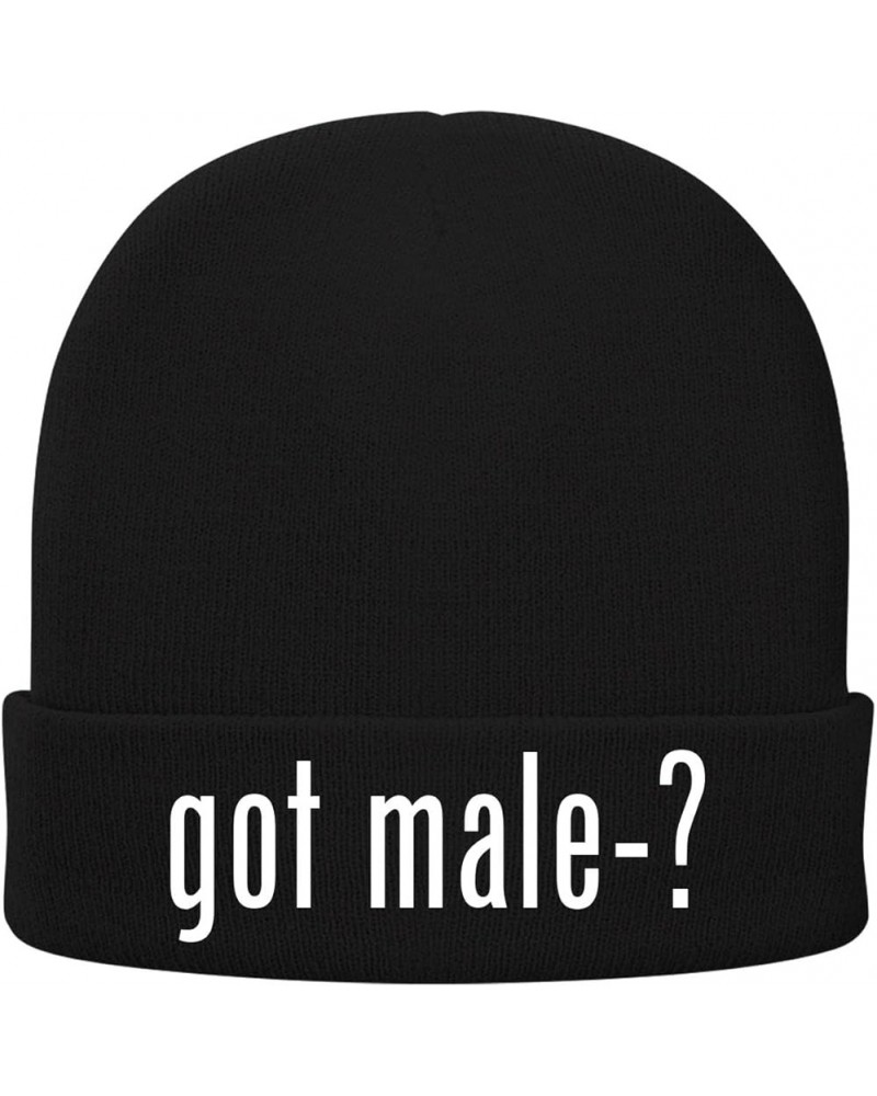 got Male-? - Soft Adult Beanie Cap Black $12.96 Skullies & Beanies