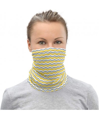 yellow Zig-Zag Breathable Washable Neck Gaiter $12.13 Scarves