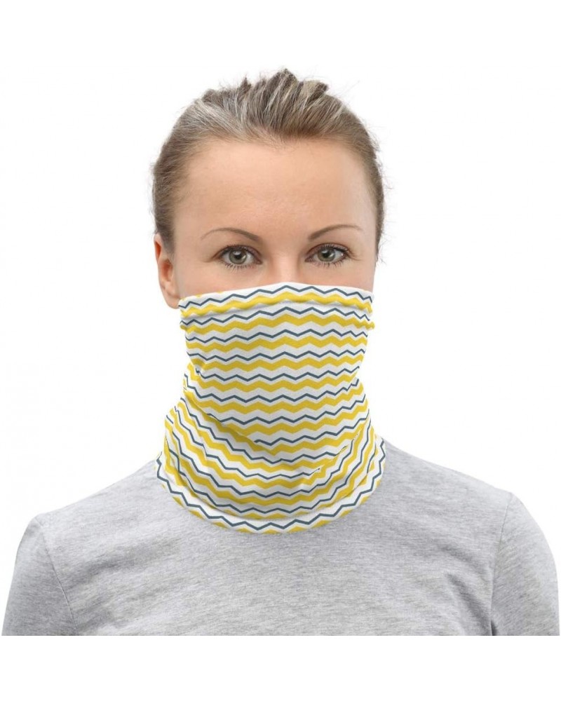 yellow Zig-Zag Breathable Washable Neck Gaiter $12.13 Scarves