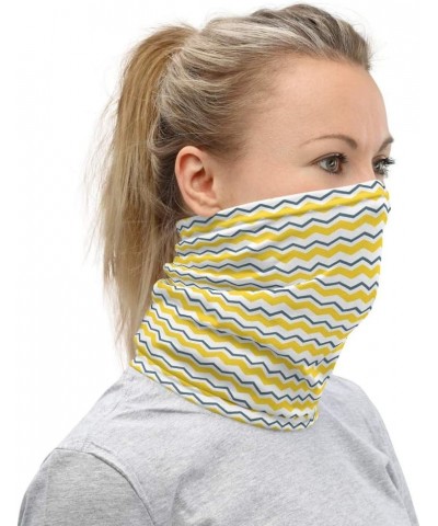 yellow Zig-Zag Breathable Washable Neck Gaiter $12.13 Scarves