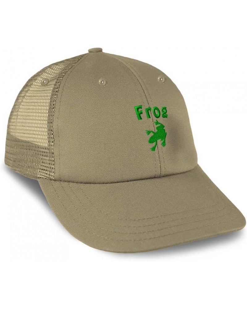 Custom Trucker Hat Baseball Cap Frog Reptiles Nature Cotton Scales Dad Hats for Men & Women Khaki Design Only $13.44 Baseball...