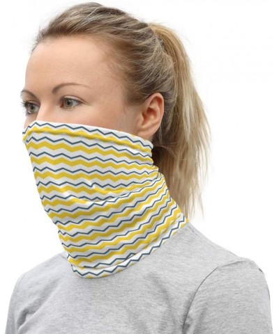 yellow Zig-Zag Breathable Washable Neck Gaiter $12.13 Scarves