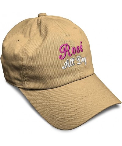 Soft Baseball Cap ROS All Day Cotton Dad Hats for Men & Women Khaki $12.00 Baseball Caps