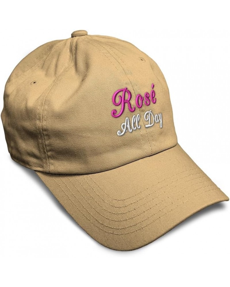 Soft Baseball Cap ROS All Day Cotton Dad Hats for Men & Women Khaki $12.00 Baseball Caps