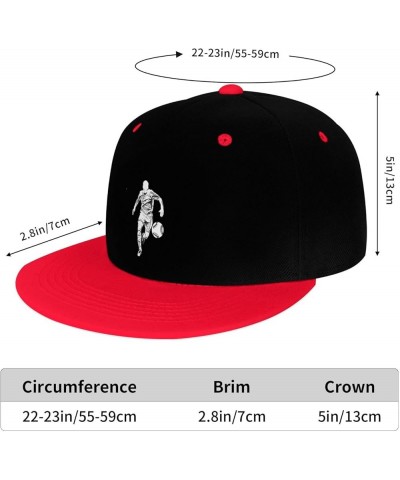 Football Snapback Hat for Men Women Baseball Cap Trucker Flat Bill Hats Dad Caps Red $14.54 Baseball Caps