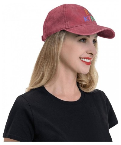 Be Kind Cowboy Hat Men Baseball Cap Hats for Women Dad Hat Adjustable Trucker Hat Red $11.09 Baseball Caps