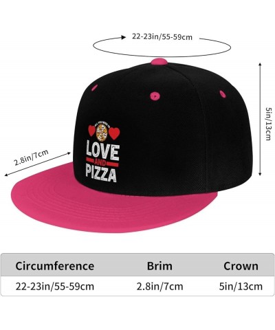 All You Need is Love and Pizza Snapback Hat for Men Women Baseball Cap Trucker Flat Bill Hats Dad Caps Pink $11.15 Baseball Caps