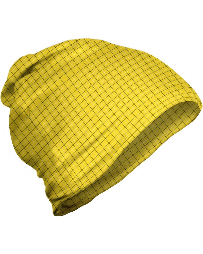 Unisex Beanie, Lines Forming Checkered Image, Hiking Outdoors $13.64 Skullies & Beanies