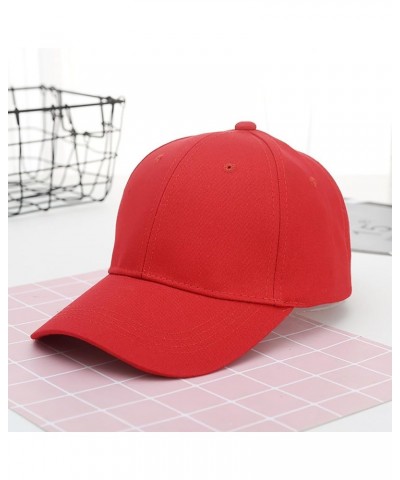 Vintage Washed Cotton Distressed Mesh Cap Baseball Cap for Men and Women Adjustable Dad Cap Gifts Birthday Easter Red $5.45 B...