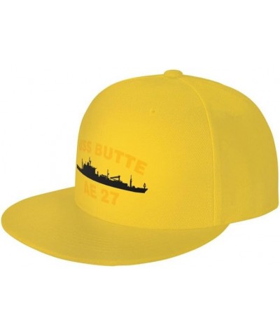 USS Butte Ae-27 Flag-Trucker Hats Denim Hats Cowboy Knit hat Baseball Caps Fisherman's hat Yellow $16.16 Baseball Caps