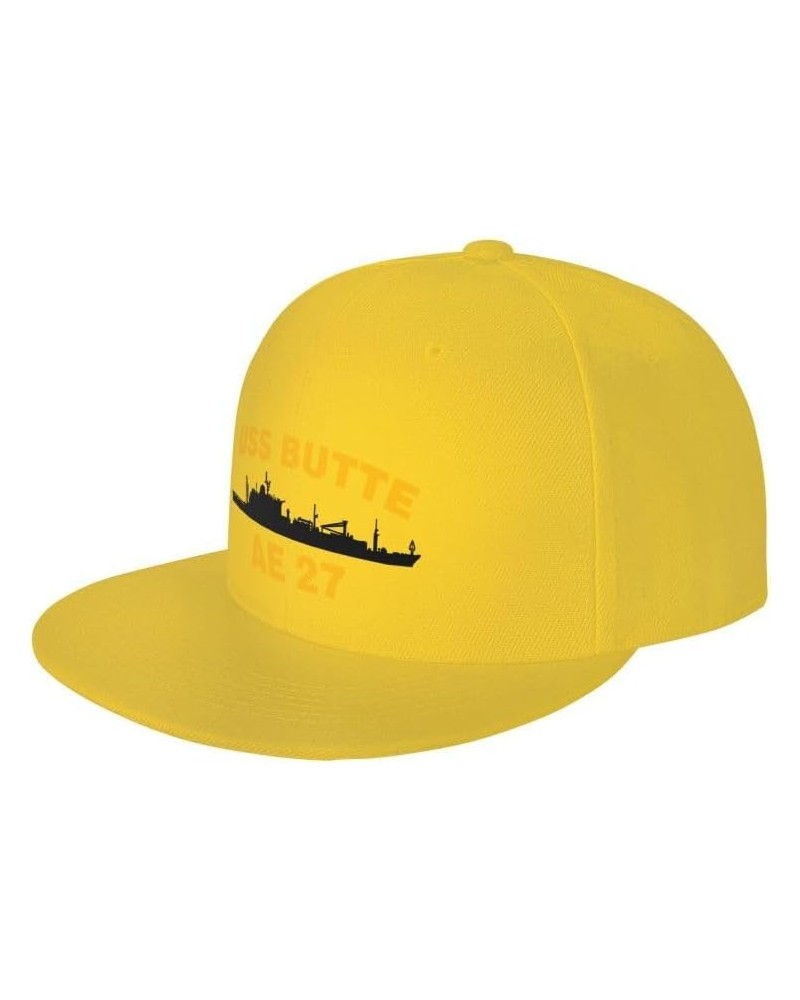 USS Butte Ae-27 Flag-Trucker Hats Denim Hats Cowboy Knit hat Baseball Caps Fisherman's hat Yellow $16.16 Baseball Caps