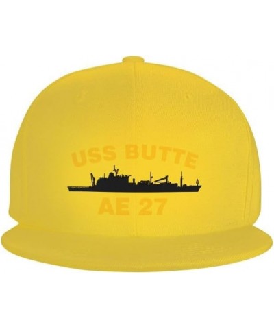 USS Butte Ae-27 Flag-Trucker Hats Denim Hats Cowboy Knit hat Baseball Caps Fisherman's hat Yellow $16.16 Baseball Caps