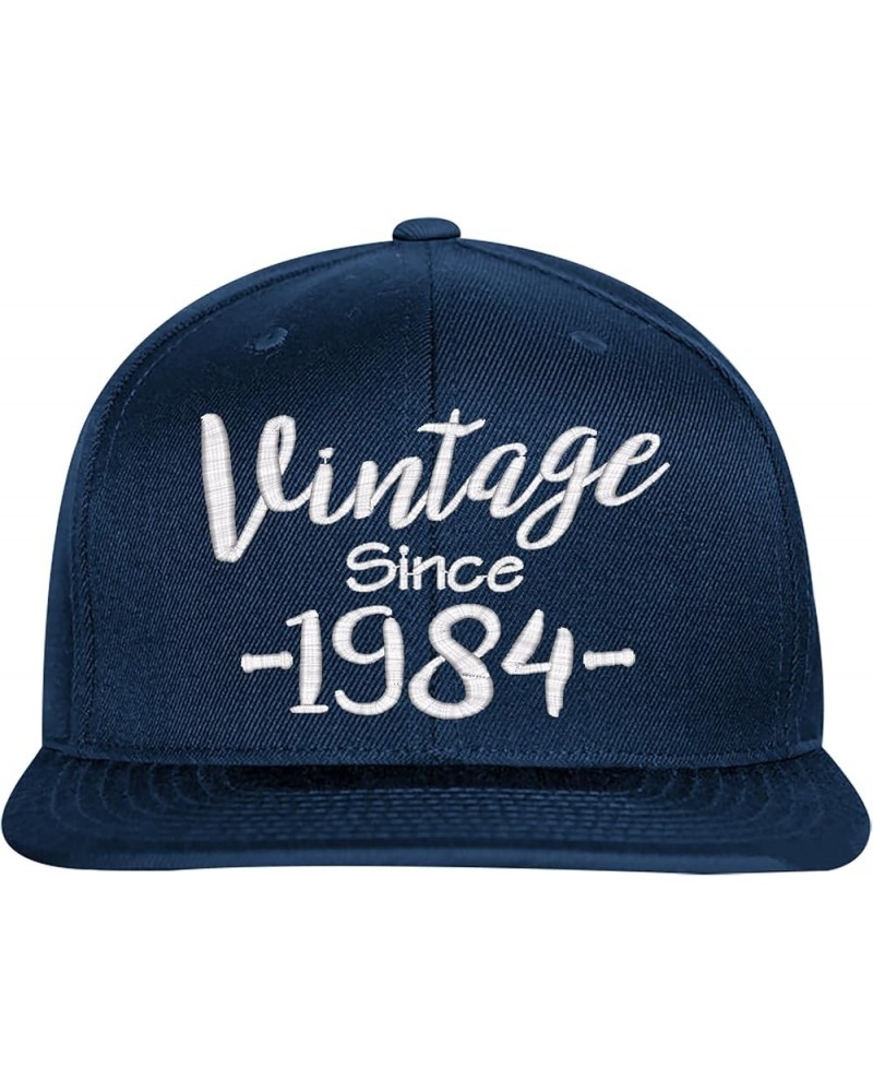 40th Birthday Gift, Vintage Aged to be Perfected Since 1984, Snapback Hat Navy $17.90 Baseball Caps