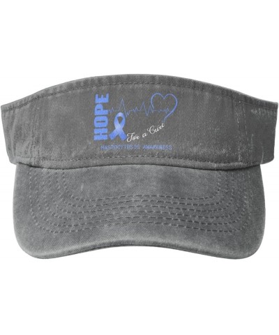 Hope for A Cure Mastocytosis Awareness Sun Visor Hats for Women Men Sun Hat Vintage Golf Hat Adjustable Baseball Cap Gray $13...