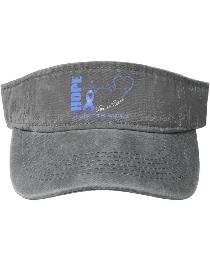 Hope for A Cure Mastocytosis Awareness Sun Visor Hats for Women Men Sun Hat Vintage Golf Hat Adjustable Baseball Cap Gray $13...