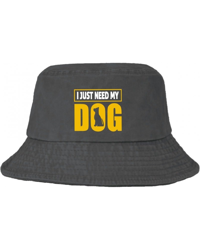 I Just Need My Dog Bucket Hats Bucket Hats Funny Mens Hats Hiking Accessories for Travel Must Haves Wash Black $12.09 Bucket ...