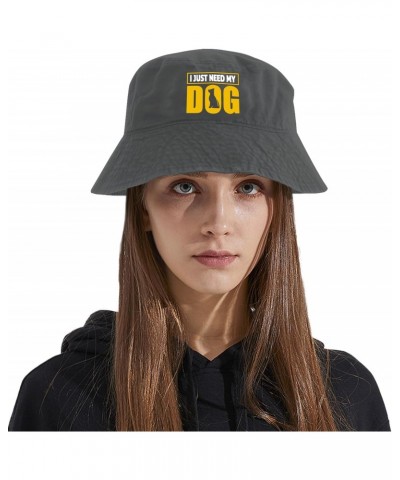 I Just Need My Dog Bucket Hats Bucket Hats Funny Mens Hats Hiking Accessories for Travel Must Haves Wash Black $12.09 Bucket ...