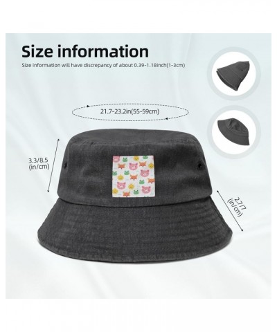 Beautiful Chick and Fox Seamless Diagram Bucket Hat for Women Men Summer Travel Sun Hat Outdoor Cap Funny Bucket Hats Black $...