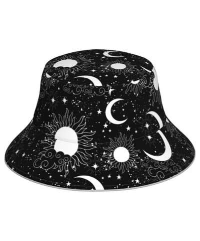 Crescent and Stars Bucket Hat Reversible Multicolored Fisherman Cap Packable Sun Hat for Men and Women $11.51 Bucket Hats