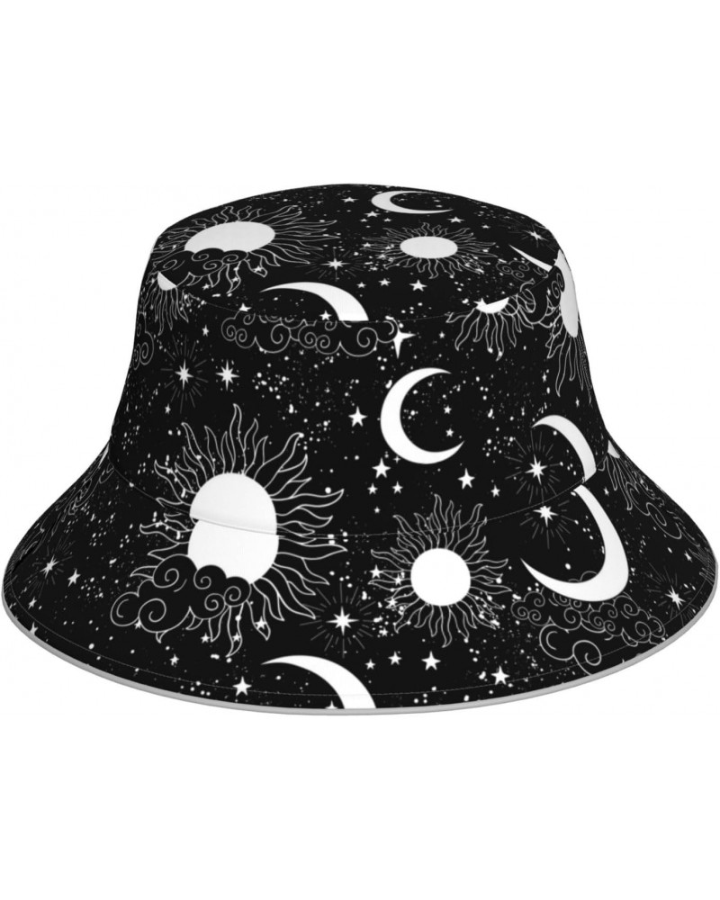 Crescent and Stars Bucket Hat Reversible Multicolored Fisherman Cap Packable Sun Hat for Men and Women $11.51 Bucket Hats