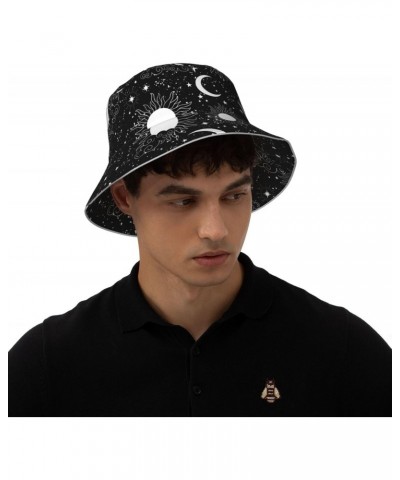 Crescent and Stars Bucket Hat Reversible Multicolored Fisherman Cap Packable Sun Hat for Men and Women $11.51 Bucket Hats