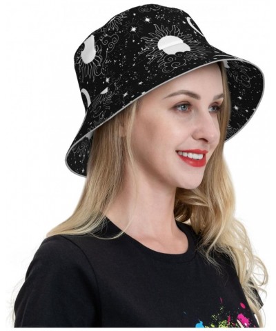 Crescent and Stars Bucket Hat Reversible Multicolored Fisherman Cap Packable Sun Hat for Men and Women $11.51 Bucket Hats