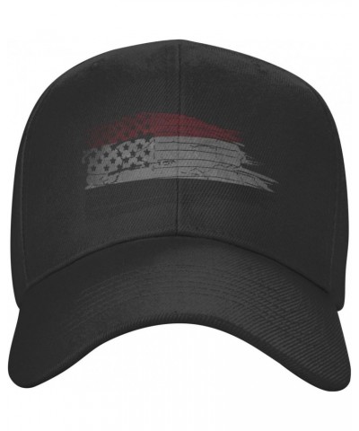 American USA Yemen Half Flag Classic Duckbill Caps for Stylish Sun Protection Black $14.07 Baseball Caps