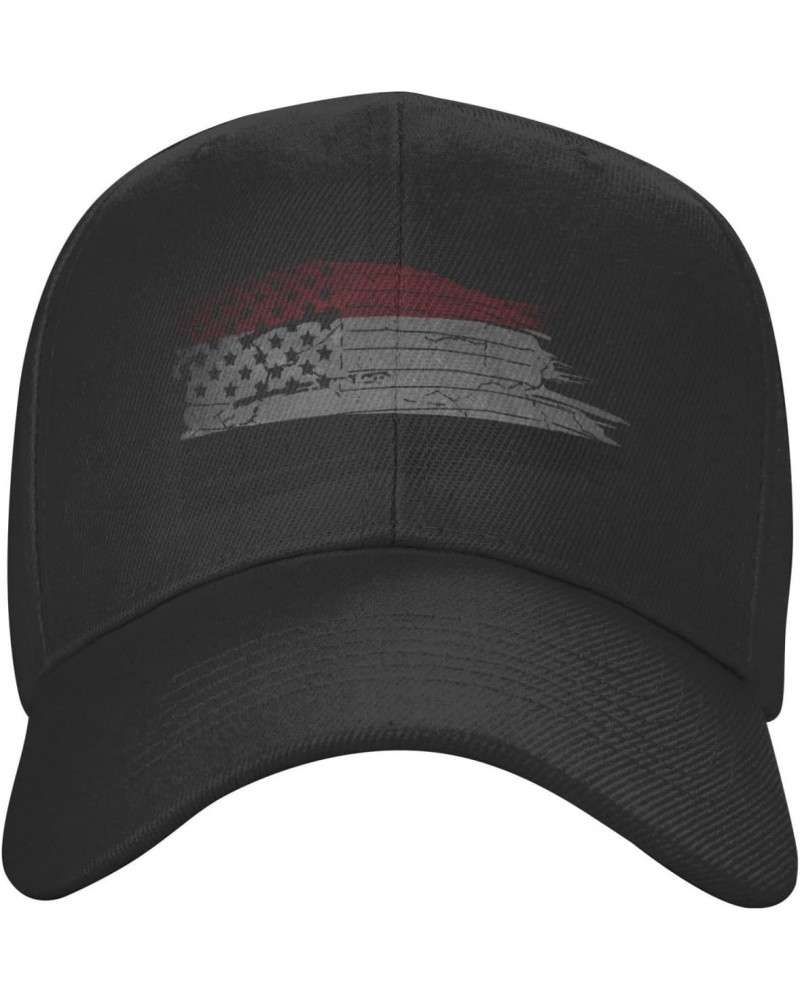 American USA Yemen Half Flag Classic Duckbill Caps for Stylish Sun Protection Black $14.07 Baseball Caps