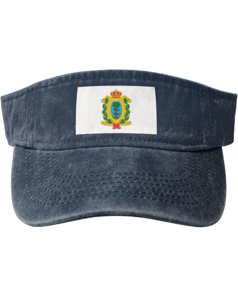 Flag of Durango Sun Visor Hats for Women Men Adjustable Sports Sun Hats Cotton Golf Cap Navy Blue $13.11 Visors