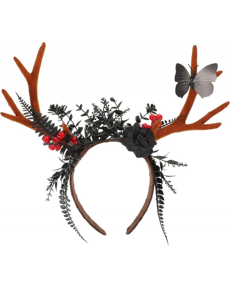 Reindeer Antler Headband Christmas Deer Antler Hair Band Xmas Plastic Elk Horns Hair Hoop for Festival Hair Decorations $12.8...