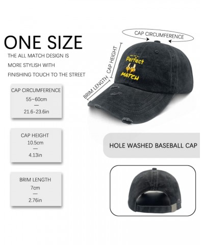 Baseball Hat Valentines Day Golf Caps for Women Vintage Caps Quick Dry We're a Perfect matchs Visor Hat $8.39 Visors