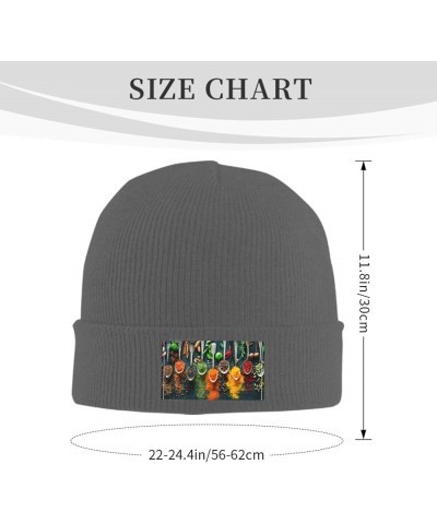 Spices Print Unisex Soft Warm Beanie Hat for Men Women Elastic Lightweight Skiing Knitted Hat Deep Heather $11.42 Skullies & ...