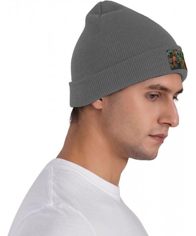 Spices Print Unisex Soft Warm Beanie Hat for Men Women Elastic Lightweight Skiing Knitted Hat Deep Heather $11.42 Skullies & ...