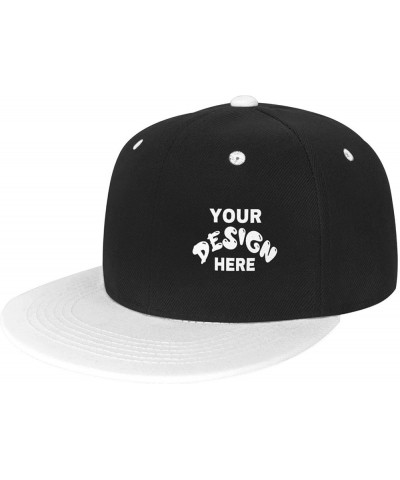 Custom Cap Add Your Design,Custom Name Hat,Custom Hat Design Your Own Classic Mens Womens Trucker Hat White $8.31 Baseball Caps