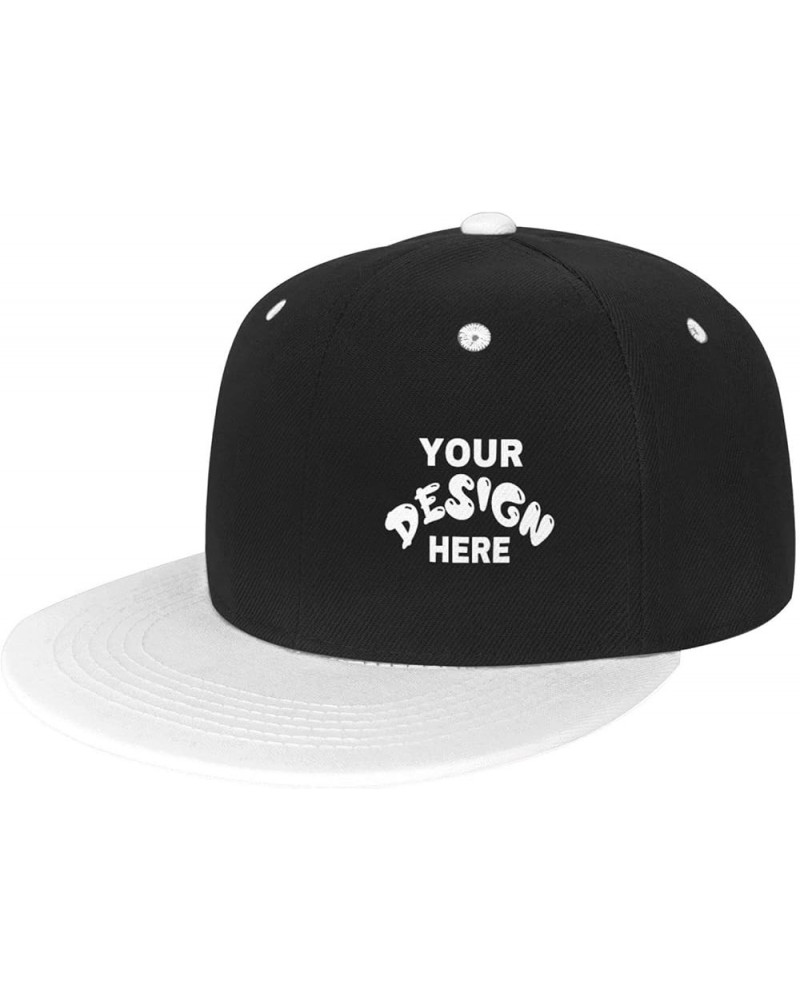 Custom Cap Add Your Design,Custom Name Hat,Custom Hat Design Your Own Classic Mens Womens Trucker Hat White $8.31 Baseball Caps