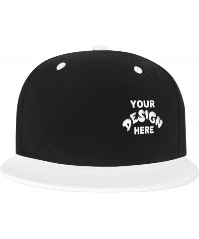 Custom Cap Add Your Design,Custom Name Hat,Custom Hat Design Your Own Classic Mens Womens Trucker Hat White $8.31 Baseball Caps