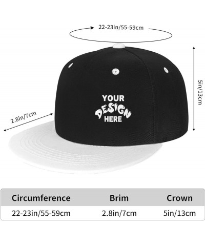 Custom Cap Add Your Design,Custom Name Hat,Custom Hat Design Your Own Classic Mens Womens Trucker Hat White $8.31 Baseball Caps